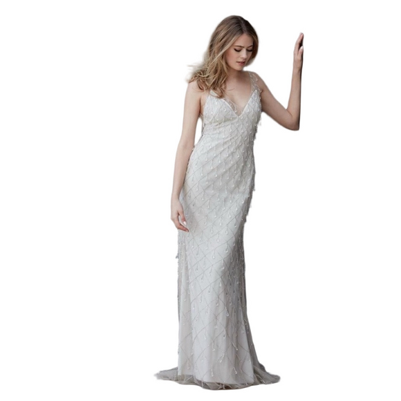 Watters 69403B Beaded V-Neck Bridal Gown 2X - Picture 4 of 11